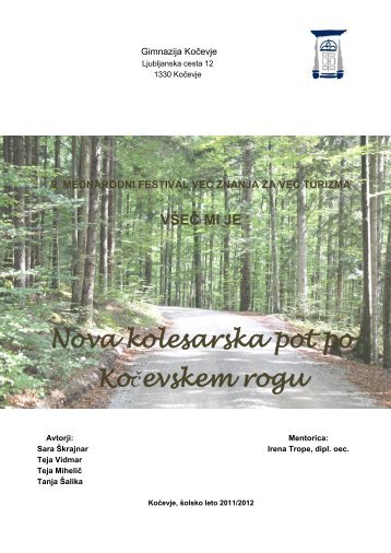 ARaziskovalna naloga Nova kolesarska pot po Kr.pdf - Gimnazija ...