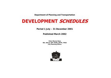 DEVELOPMENT Period 1 July - the City of London Corporation