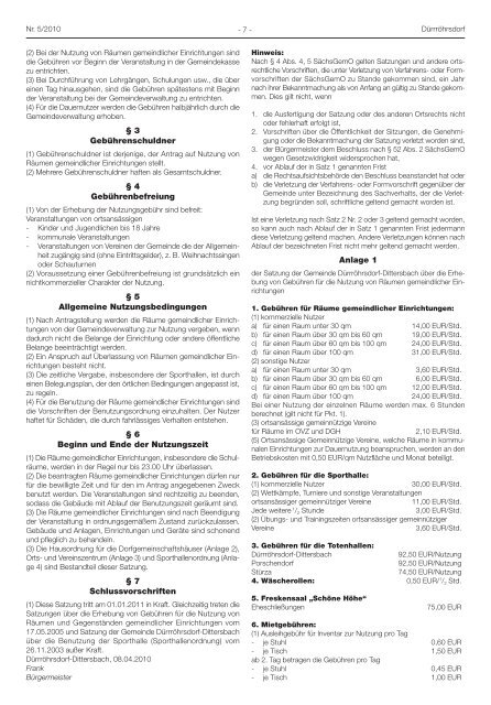 Wesenitztaler Landbote - Gemeinde Dürrröhrsdorf-Dittersbach