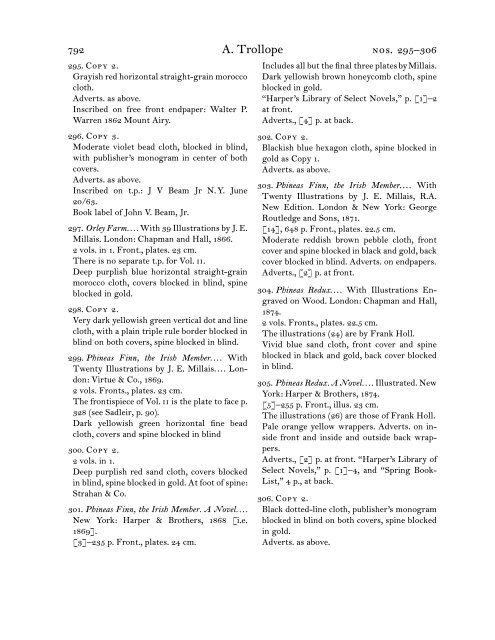 ANTHONY TROLLOPE 1815–1882 - Princeton University
