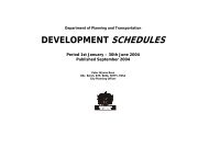 DEVELOPMENT SCHEDULES Period 1st January – 30th June ...