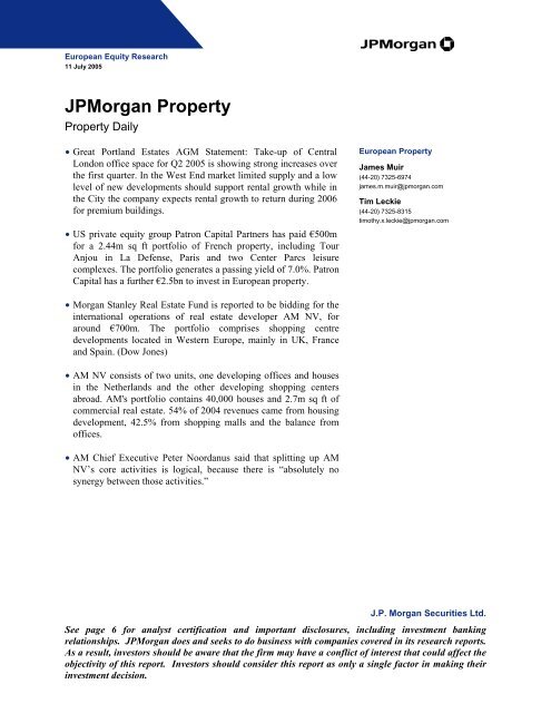 Jpmorgan Property Patron Capital Jpmorgan Property Patron Capital