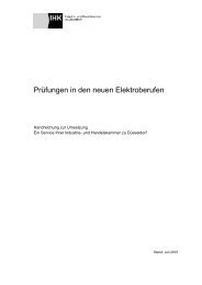 Prüfungen in den neuen Elektroberufen - IHK zu Düsseldorf