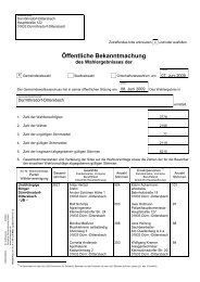 Öffentliche Bekanntmachung - Gemeinde Dürrröhrsdorf-Dittersbach