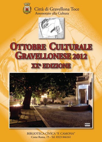 OTTOBRE CULTURALE GRAVELLONESE 2012 - Eventi e Sagre