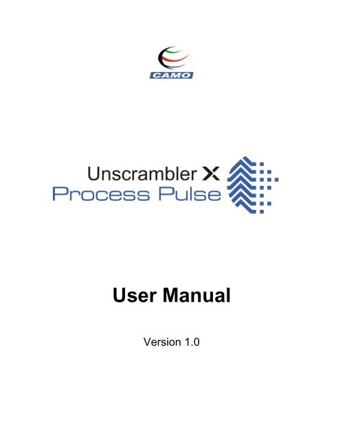 User Manual - CAMO Software