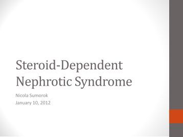 Steroid resistant nephrotic syndrome wikipedia