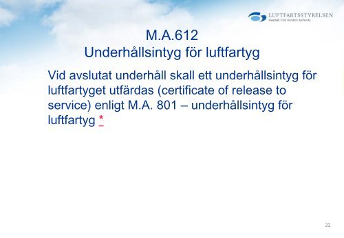 fortsatt luftvärdighet - Transportstyrelsen