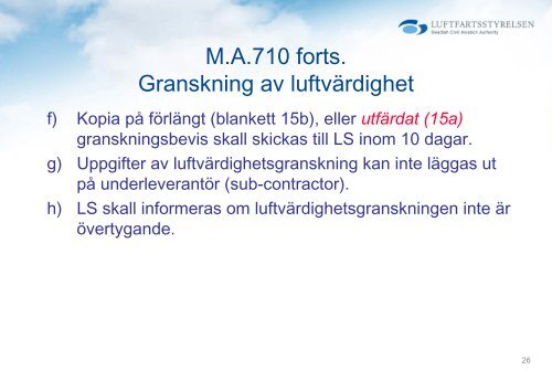 fortsatt luftvärdighet - Transportstyrelsen