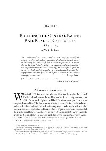 Building the Central Pacific Rail Road of California
