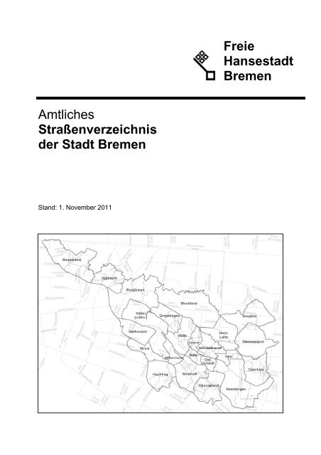 Straßenverzeichnis der Stadt Bremen - Offene Daten Bremen