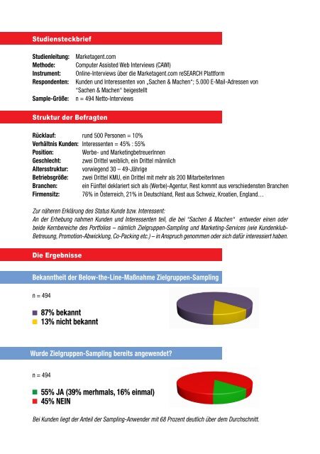 Kunden- und Interessenten-Befragung - Sachen & Machen