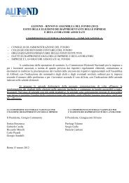 ALIFOND – RINNOVO ASSEMBLEA DEL FONDO (2012) ESITO ...