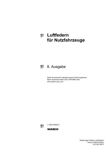 Luftfedern für Nutzfahrzeuge - WABCO