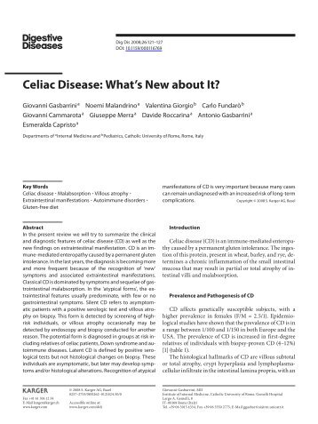 Celiac Disease: What's New about It? - Hvidovre Hospital