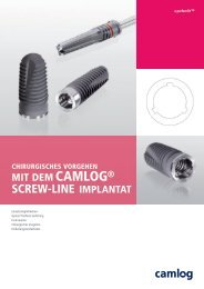 Chirurgisches Vorgehen mit dem CAMLOG SCREW-LINE Implantat