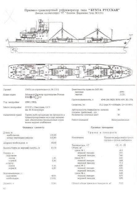 флот рыбной промышленности справочник типовых судов