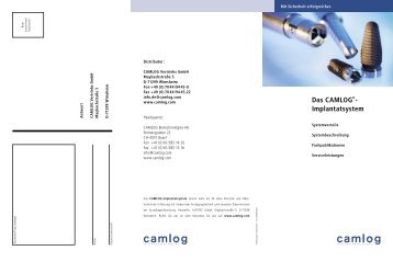 Das CAMLOG®- Implantatsystem - Alltec Dental