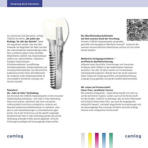 Das CAMLOG®- Implantatsystem - Alltec Dental