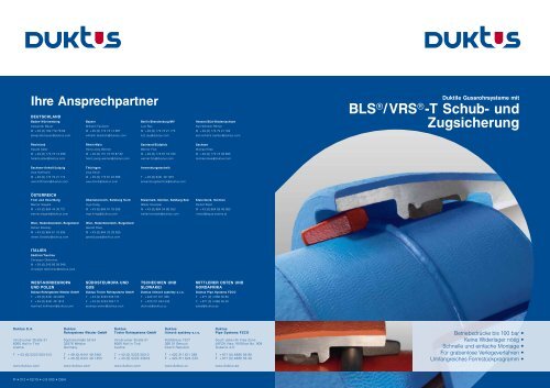 BLS®/VRS®-T Schub- und Zugsicherung - Duktus