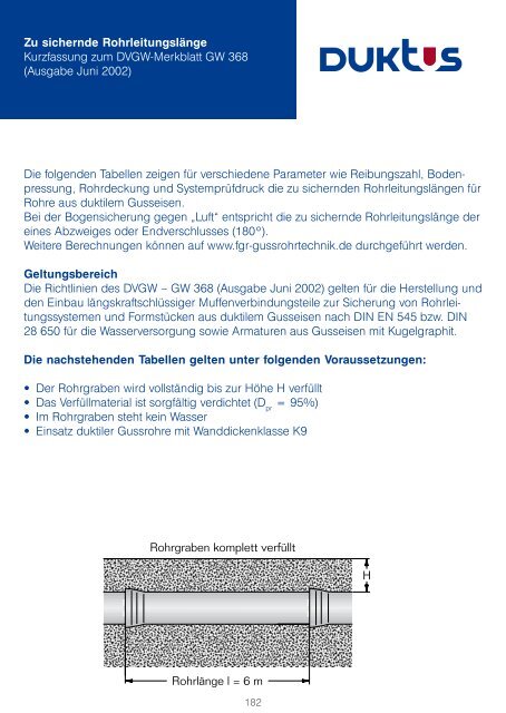 Gesamtkatalog Trinkwasser 2011 - Duktus