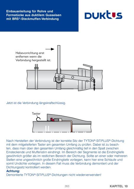 Gesamtkatalog Trinkwasser 2011 - Duktus