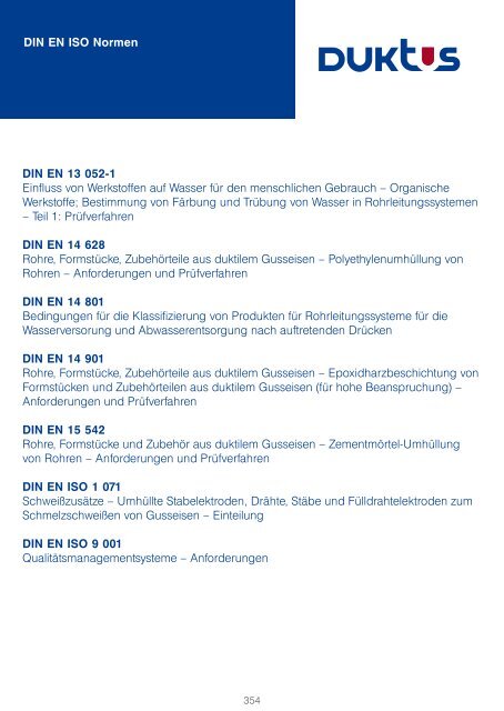 Gesamtkatalog Trinkwasser 2011 - Duktus