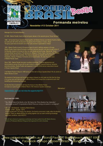 Newsletter #13 October 2011 - Capoeira Brazil - Bondi Beach