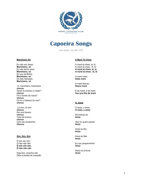 Musicas de Capoeira 100227 - Quilombolas De Luz