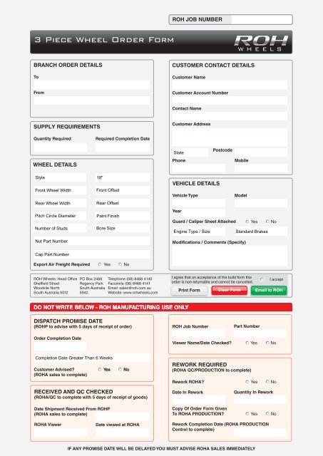 Modular Order Form PDF - ROH Wheels Australia