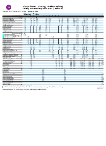 Fahrplan Linie 35 - Salzburg AG