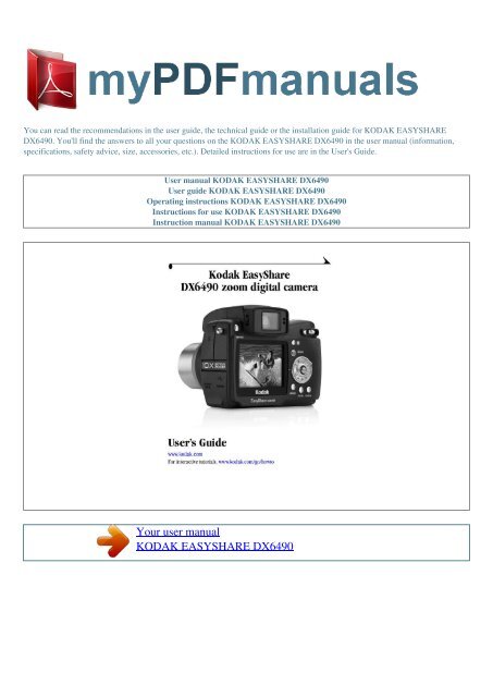 kodak dx6490 camera