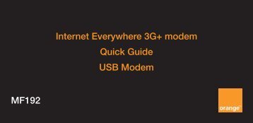 Internet Everywhere 3G+ modem Quick Guide USB Modem ... - ZTE