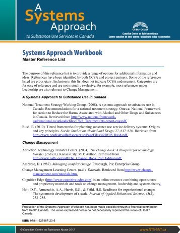 Systems Approach Workbook: Master Reference List - Contexte