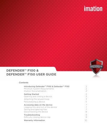 Defender F100 & Defender F150 Quick Start Guide - Elfa