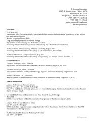 Curriculum vitae - J. Gregory Caporaso