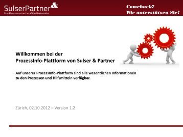 Willkommen bei der ProzessInfo-Plattform von Sulser & Partner Auf ...