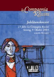 Jubiläumskonzert - La Compagnia Rossini