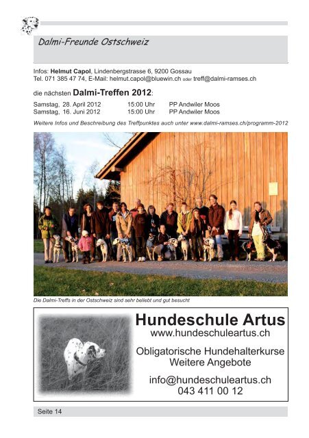 finden Sie die Revue 1-2012 - Dalmatiner.ch