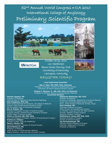 Preliminary Scientific Program - International College of Angiology