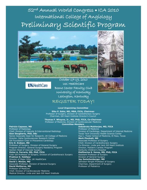 Preliminary Scientific Program - International College of Angiology