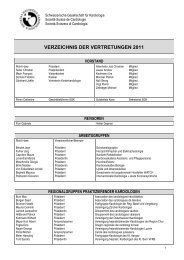 verzeichnis der vertretungen 2011 - Schweizerische Gesellschaft für ...