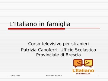 L'Italiano in famiglia - Porte aperte sul web