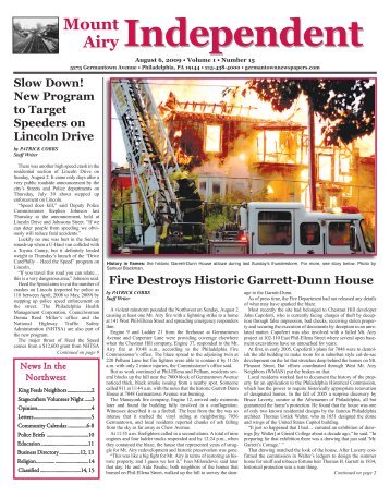 Fire Destroys Historic Garrett-Dunn House - Germantown Newspapers