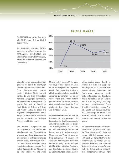 bericht klosters- madrisa bergbahnen ag - Davos