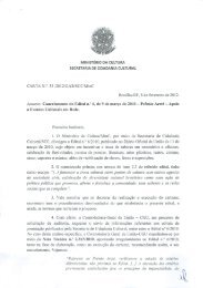 carta - Ministério da Cultura