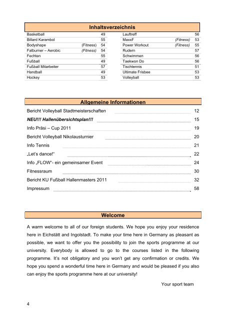 Übungsleiter gesucht! - Katholische Universität Eichstätt-Ingolstadt