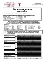 Ferienprogramm - Hochschulsport - Universität Tübingen