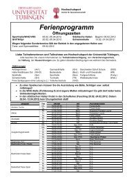 Ferienprogramm - Hochschulsport - Universität Tübingen