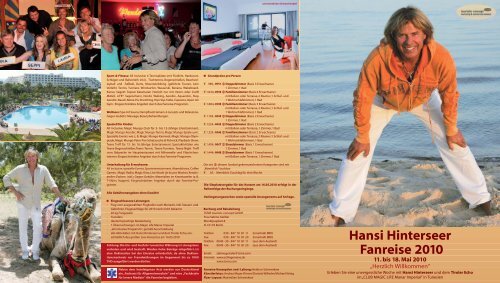 Hansi Hinterseer Fanreise 2010 - Wunderweib